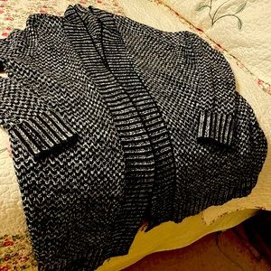 Lane Bryant 18/20 black and white sweater coat.